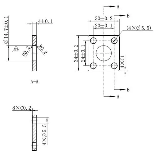 Backing Plate for aluminum-D-Ring Backing Plate for Aluminum D-Ring: Stamping Drawing