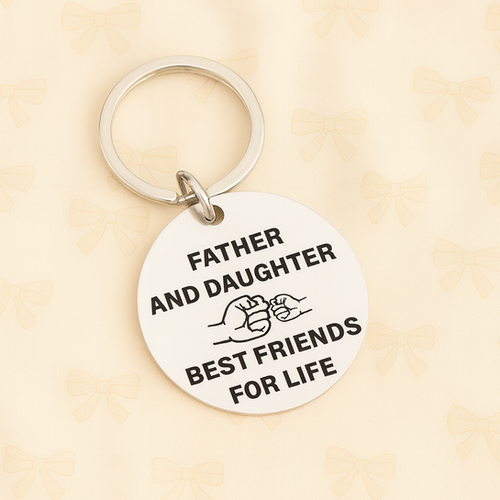 Dad & Daughter BFF Keyring