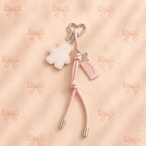 Rosy Bear Touch-Up Bag Charm
