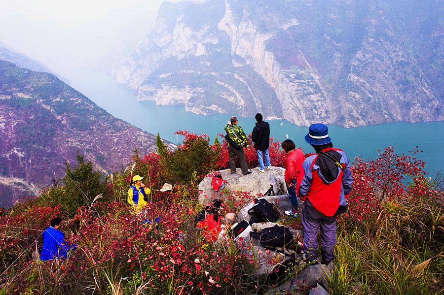 Seeing red leaves in Chongqing