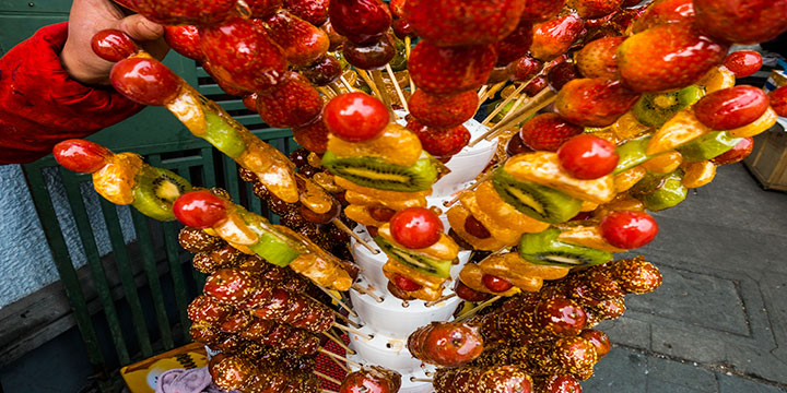 Sugar Coated Fruits on a Stick