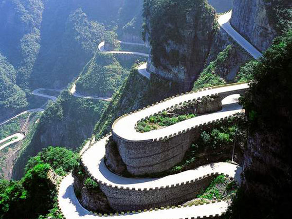 Top 10 Most Beautiful Highways in China- Tianmen Mountain Winding Mountain Road