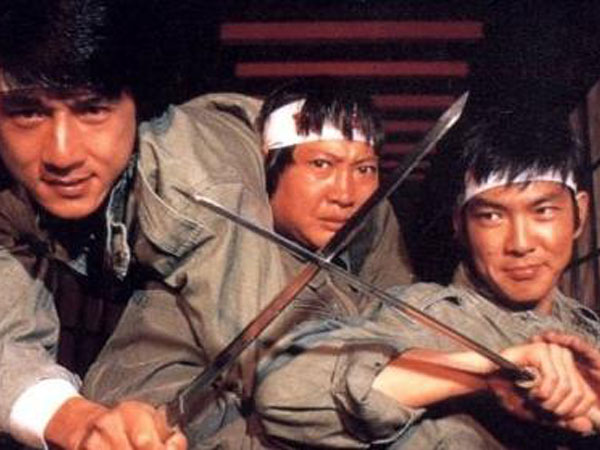 Chinese kung fu stars Jackie Chan,Sammo Hung and Yuan Biao
