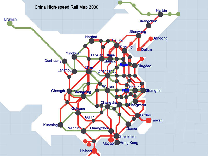 china high-speed rail network map china high-speed rail network map