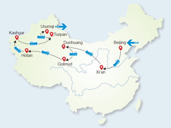 /pic/china-tour-map-600X450/beijing-xian-dunhuang-golmud-hotan-kashgar-turpan-urumqi.jpg
