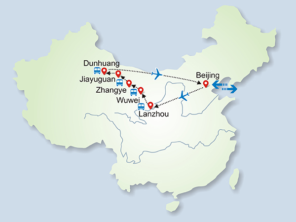 /pic/china-tour-map-600X450/bj-lanzhou-wuwei-zhangye-jiayuguan-dunhuang-bj.jpg