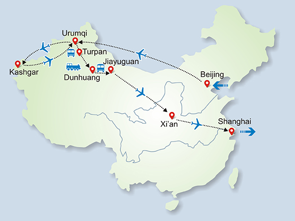 /pic/china-tour-map-600X450/bj-xinjiang-dunhuang-jiayuguan-xa-sh.jpg