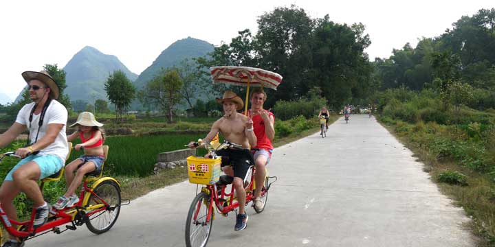 Bicycle riding in Yangshuo