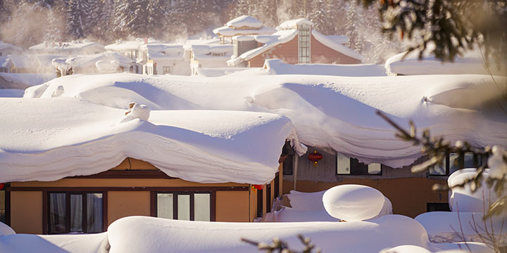 China snow town