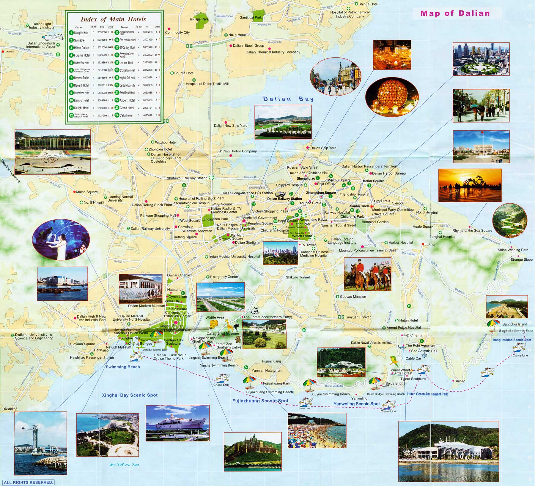 Dalian Tourist Map