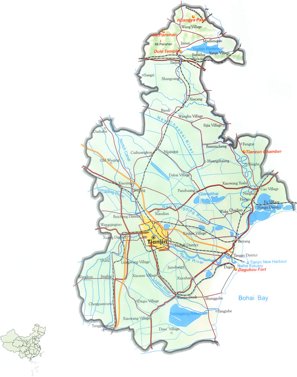Tianjin District Map