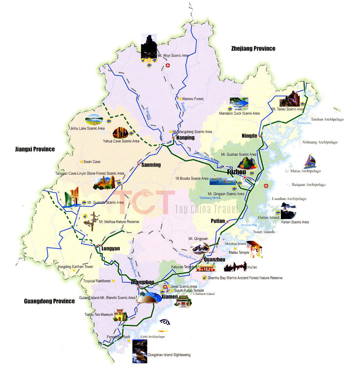 Fujian Tourist Map
