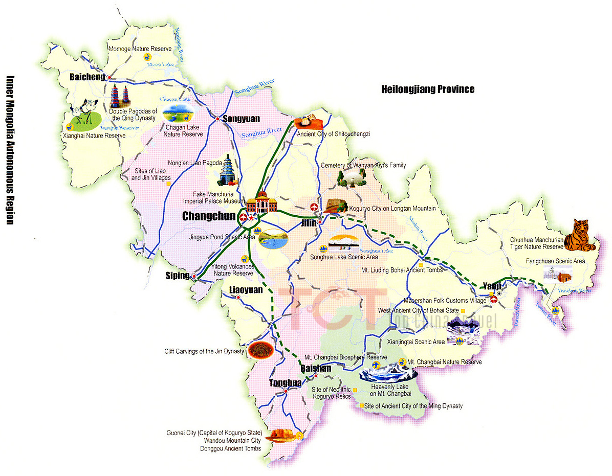 Jilin Tourist Map