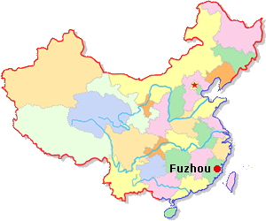 Fuzhou location map