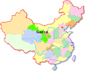 Gansu Location Map