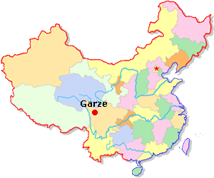 Garze Location Map