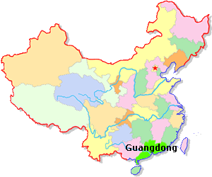 Guangdong Location Map