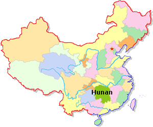 Hunan Location Map