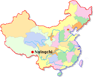 Nyingchi Location Map