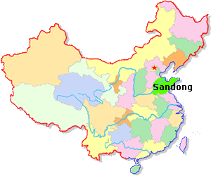 Shandong Location Map