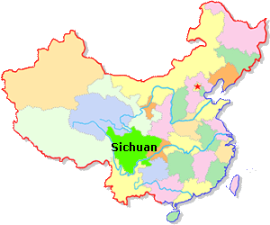 Sichuan Location Map