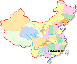 Xiamen Location Map