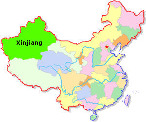 Xinjiang Location Map