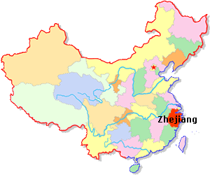 Zhejiang location map