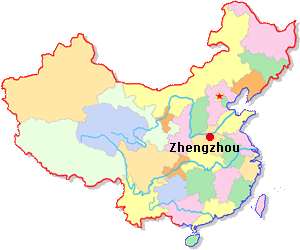 Zhengzhou Location Map