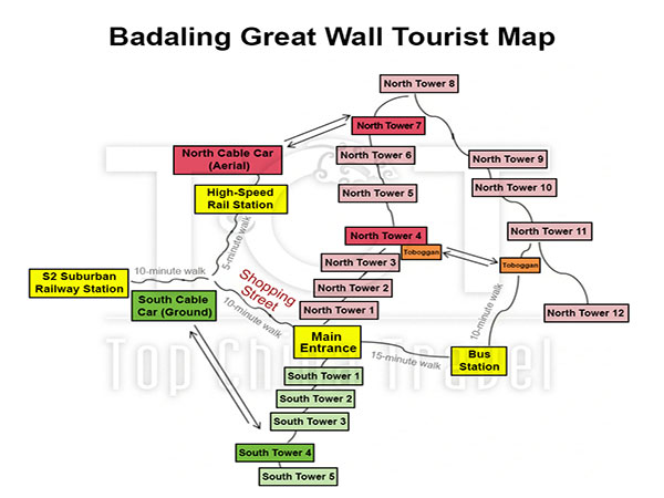 Badaling Great Wall Tourist Map