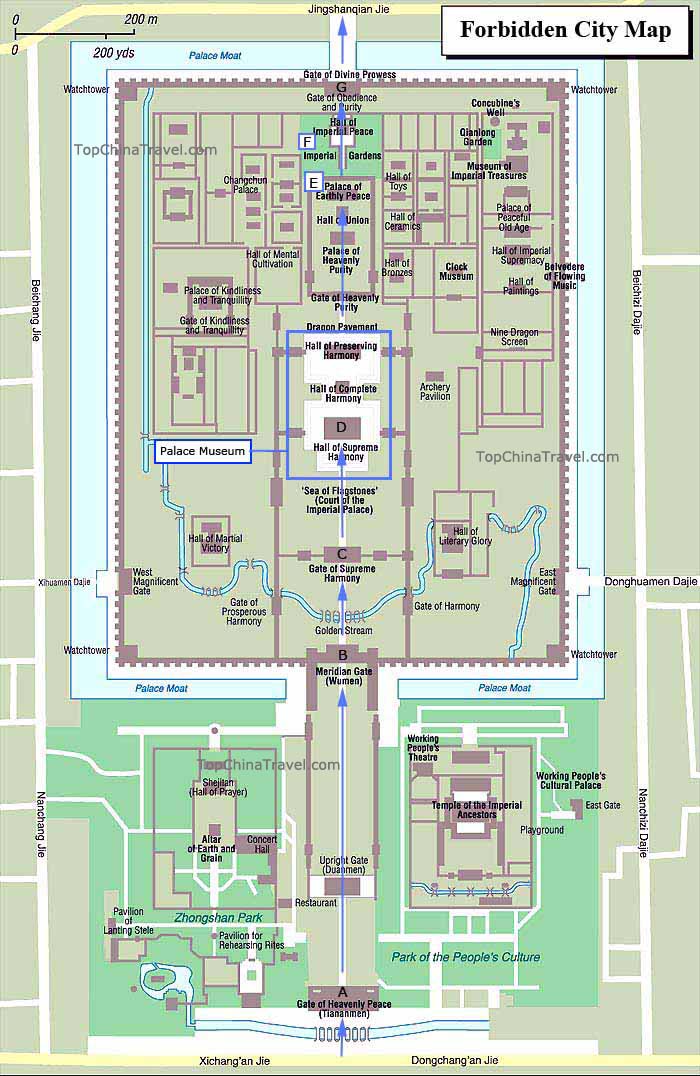 Forbidden City Map