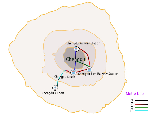 how to get to Chengdu railway station by metro
