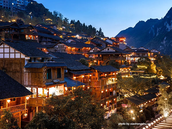 Night View of Gongtan Ancient Town