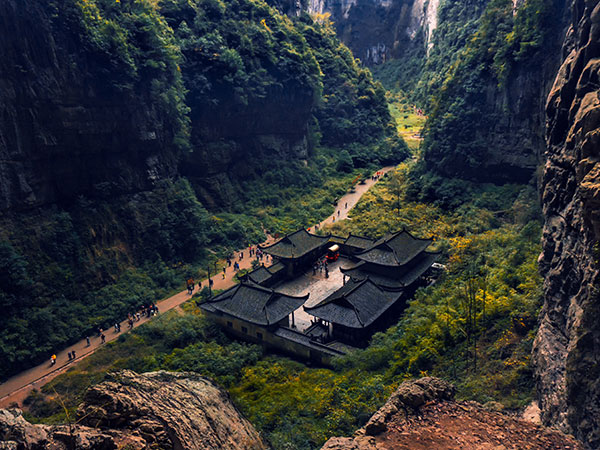 Wulong Tiankeng Three Bridges