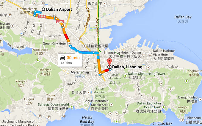 Transfer from Zhoushuizi Airport to Dalian Downtown