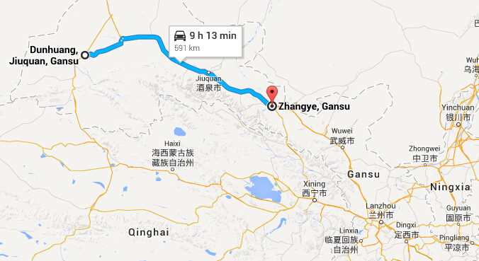 Travel from Dunhuang to Zhangye Travel from Dunhuang to Zhangye