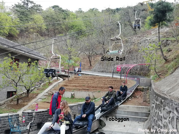toboggan and slide rail in mutianyu