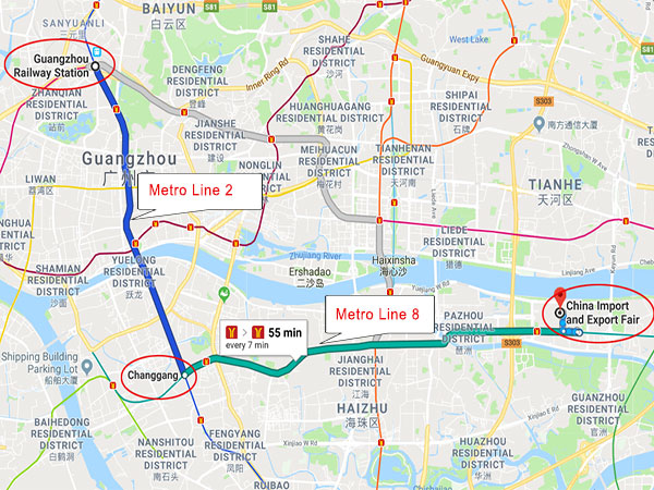 Get to Canton Fair from Guangzhou Railway Station