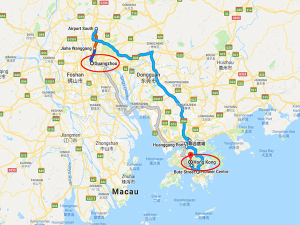 Get to Guangzhou from Hong Kong