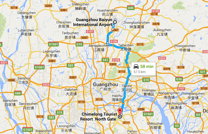 Guangzhou Airport to Chimelong Guangzhou Airport to Chimelong