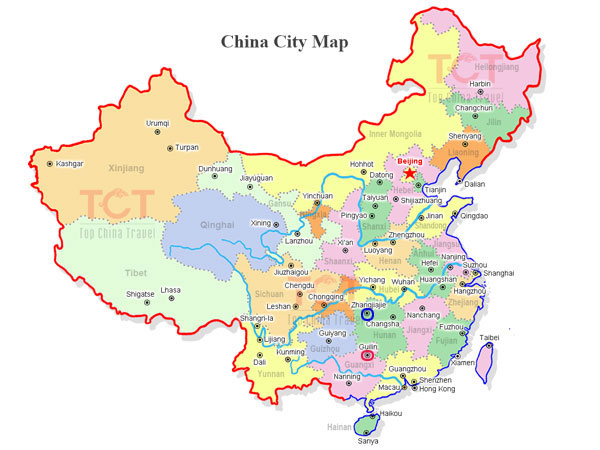 China city map 
