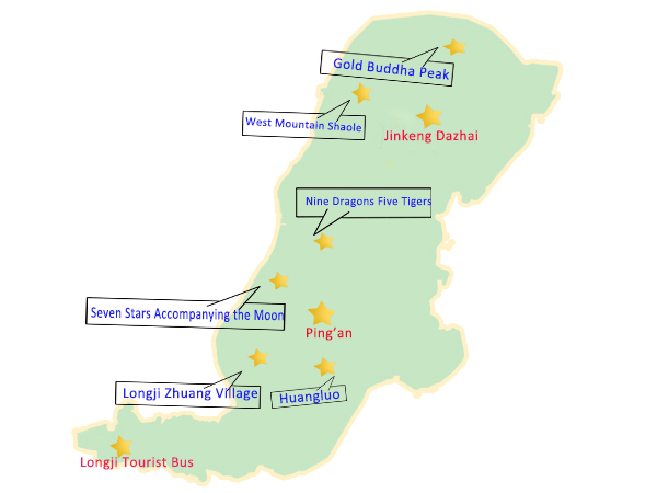 Longji Rice Terraces tourist map