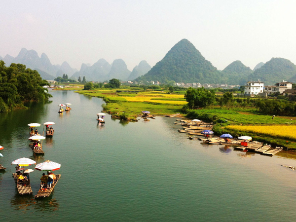 Bamboo Raft in Yangshuo Bamboo Raft