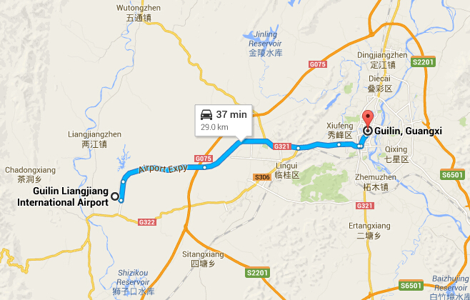 Transfer from Guilin Airport to the Downtown Transfer from Guilin Airport to the Downtown
