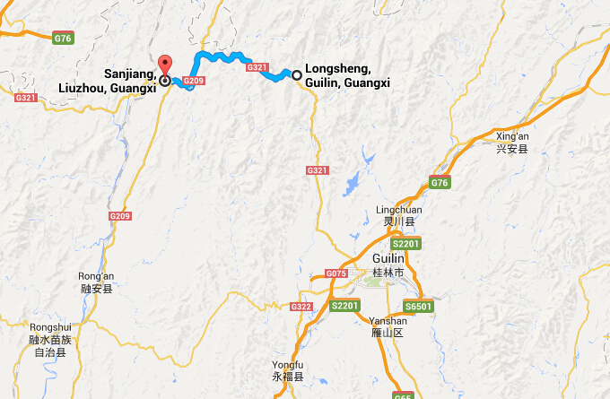 Travel from Longsheng to Sanjiang
