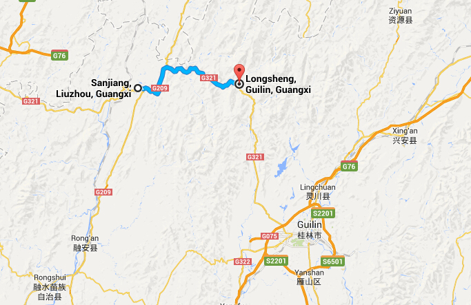 Travel from Sanjiang to Longsheng