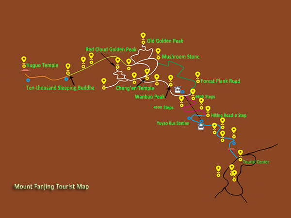 Mount Fanjing Tourist Map