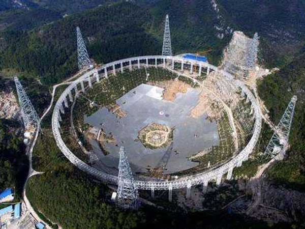 china's world largest radio telescope---FAST under construction
