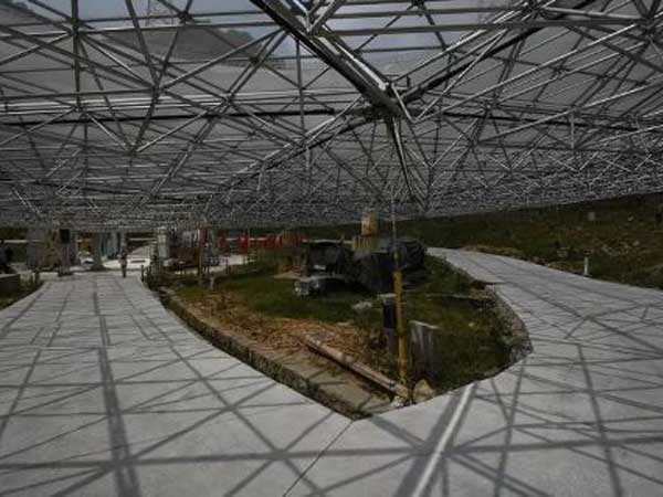 china's world largest radio telescope---cable net of FAST 's dish