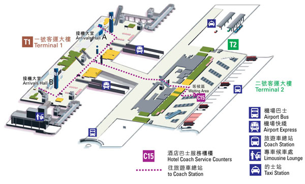 Hong Kong Airport Shuttle Bus Transfer Map